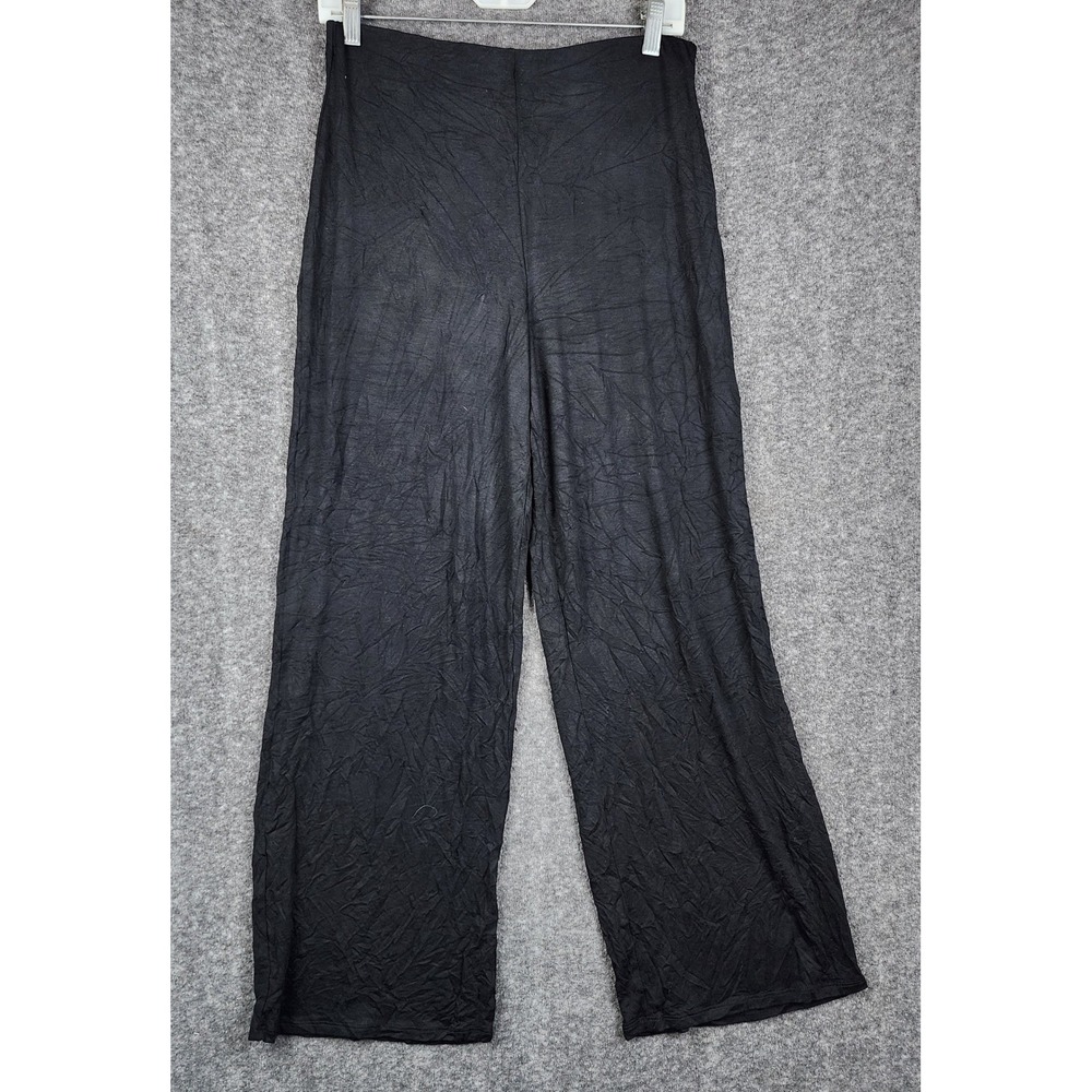 Flounce London Wide Leg Trousers Womens 8 Petite High Waisted Crinkle FLC0420